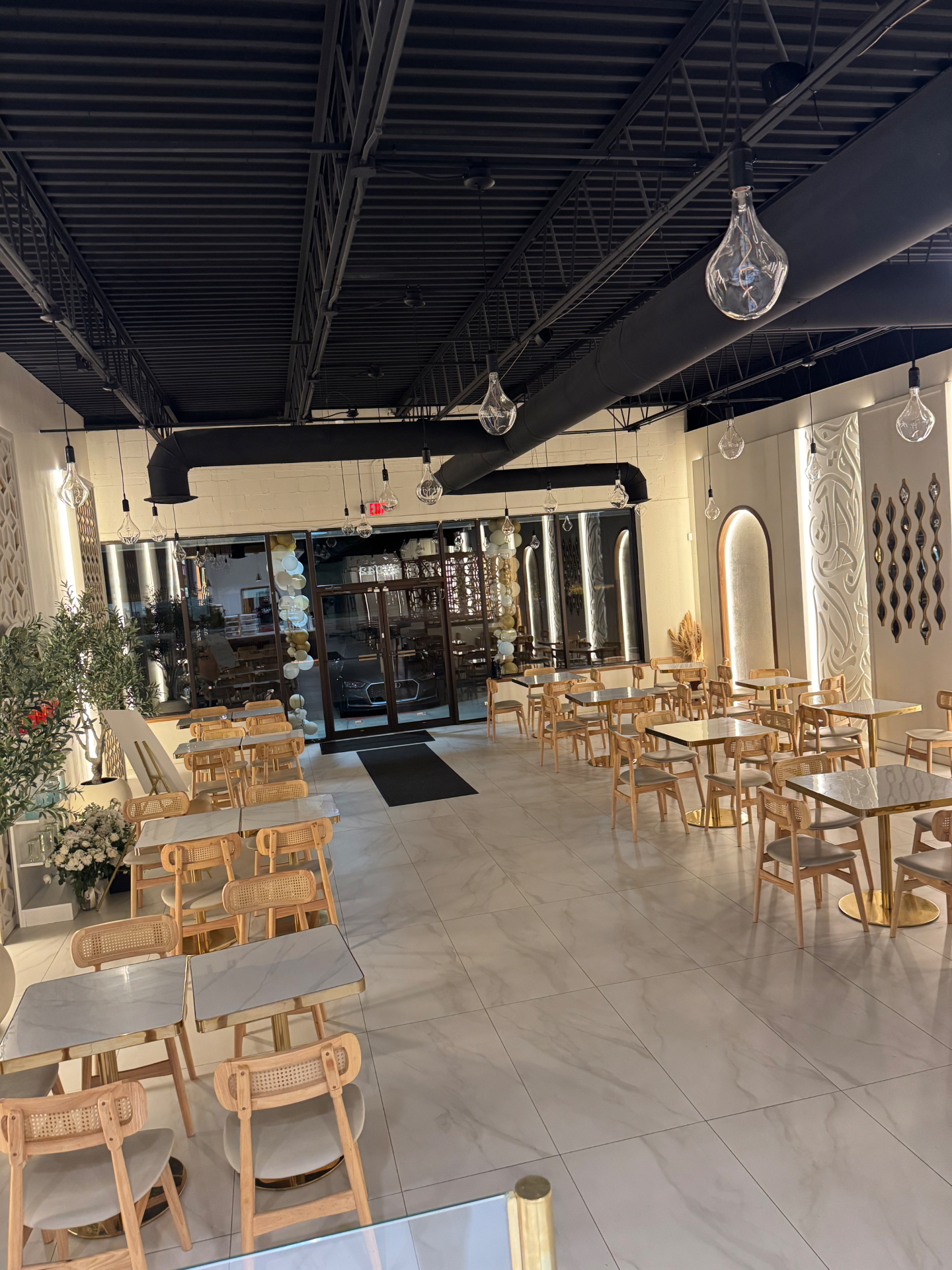 Elegant restaurant interior freshly cleaned
